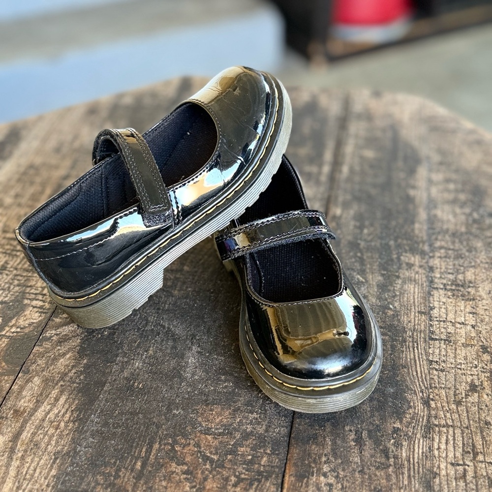 Dr. Martens Shiny Black Kids Dress Shoes